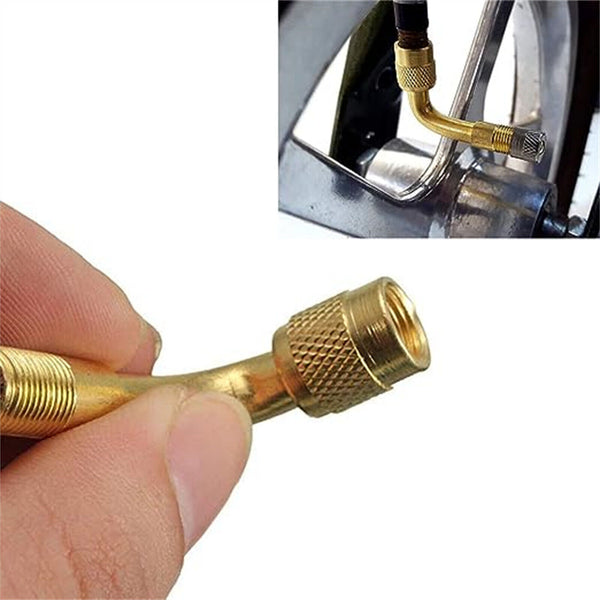 VALVE EXTENSION TYRE STEM ADAPTER 45°+ 90°+ 135° ANGLE CAR BIKE TRUCK EXTENSIONS