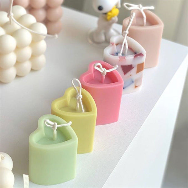 3D Hot Love Heart Candle Mould Soap Aromatherapy Candle Mold Craft Making DIY AU
