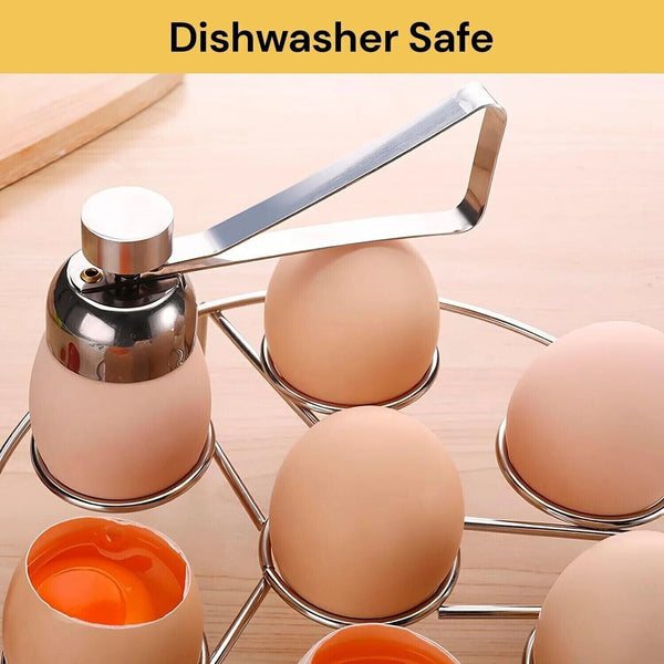 Stainless Steel Egg Shell Opener Cutter Cracker Boiled Egg Separator Topper Tool