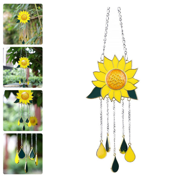 Sunflower Wind Chimes Outdoor Yard Garden Decoration Ornament Hanging SunCatcher