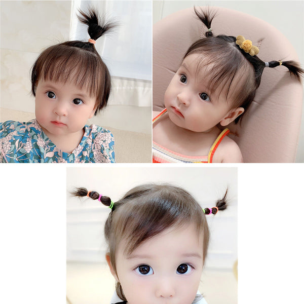 2000pcs Child Baby Hair Holders Rubber Elastic Bands Girls Ties Loom Bands AU