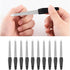 UP 20PCS Double Sided Nail Files Stainless Steel Plastic Handle Metal File NEW