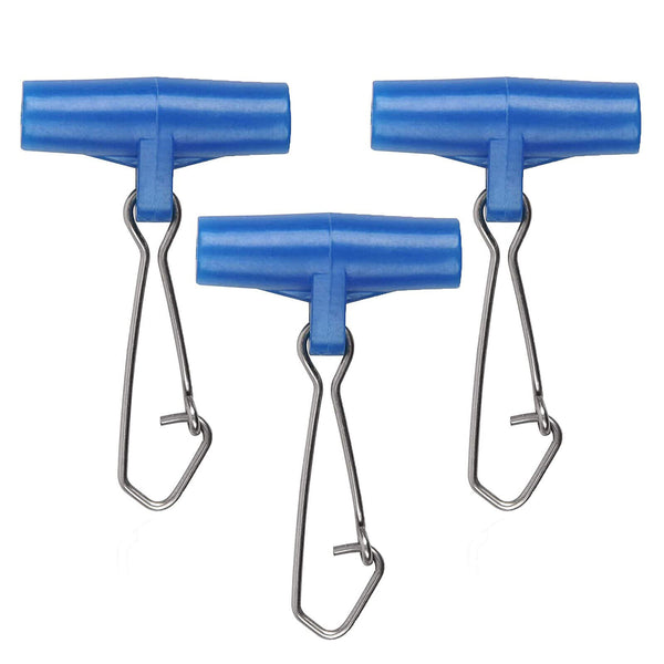 100pcs Blue Sinker Sliders Swivel Slider Line Easy Rigs Hook Snap Bait Rigs AUS