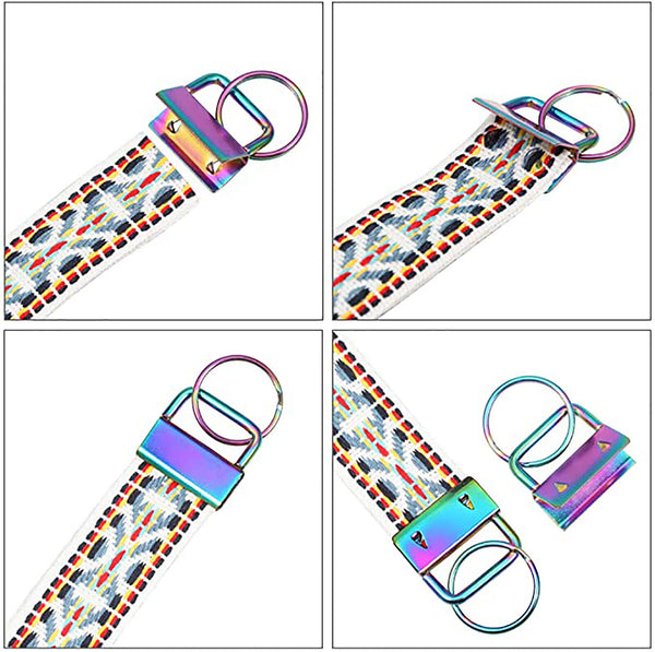 UP 40X25mm Key Fob Hardware keychain Split Ring Wrist Wristlets Cotton Tail Clip