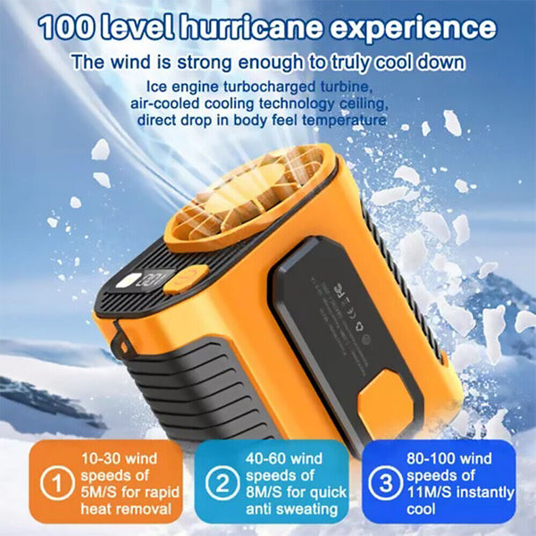 Portable Belt Fan Cooling Outdoor Personal Waist Clip Fans USB Electric Cooler