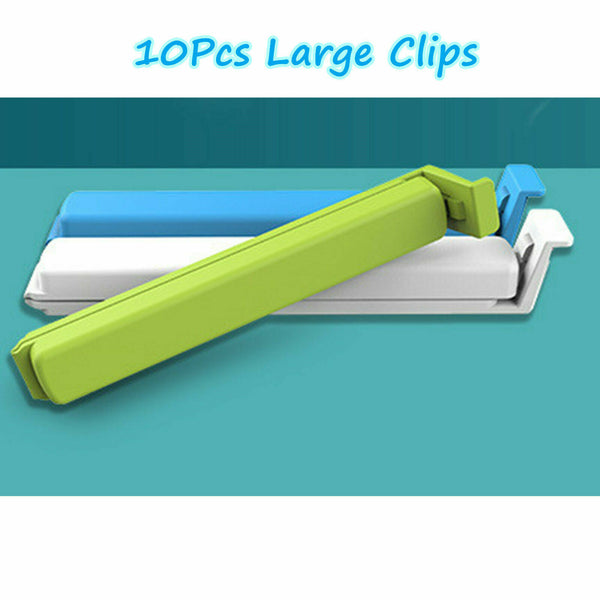 10-100PCS  Plastic Food Storage Bag Sealing Clips Locks Mixed Color Sizes Large