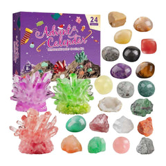 Crystal Advent Calendar Kids 2026 – 24 Day Gemstone & Mineral Christmas Countdown