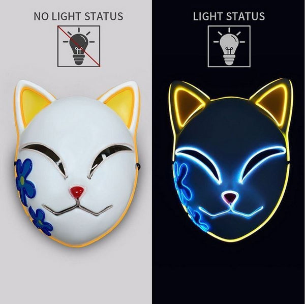 Kitsune mask light up colour option for group costumes