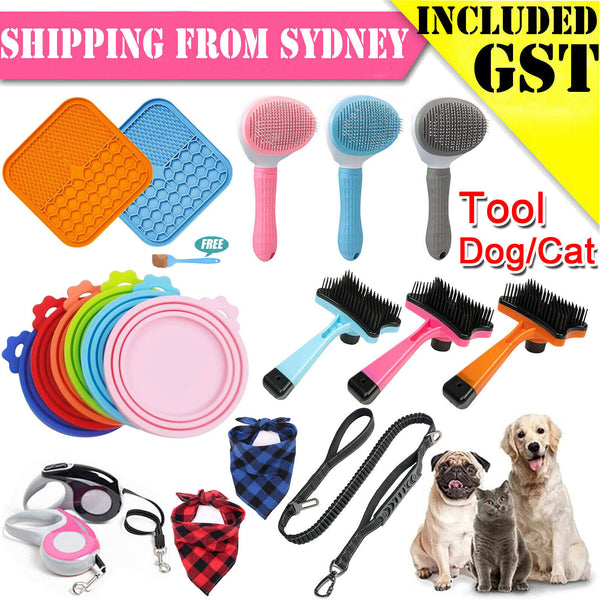 Grooming Brush For Dog Cat Deshedding Tool Rake Comb Washing Bags Pet Food Can