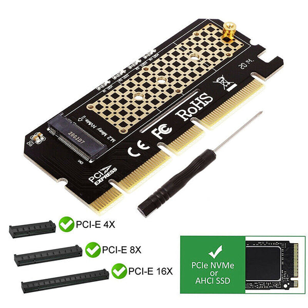 M.2 NVMe SSD NGFF TO PCIE 3.0 x16 x8 x4 Adapter M Key Interface Card Full Speed