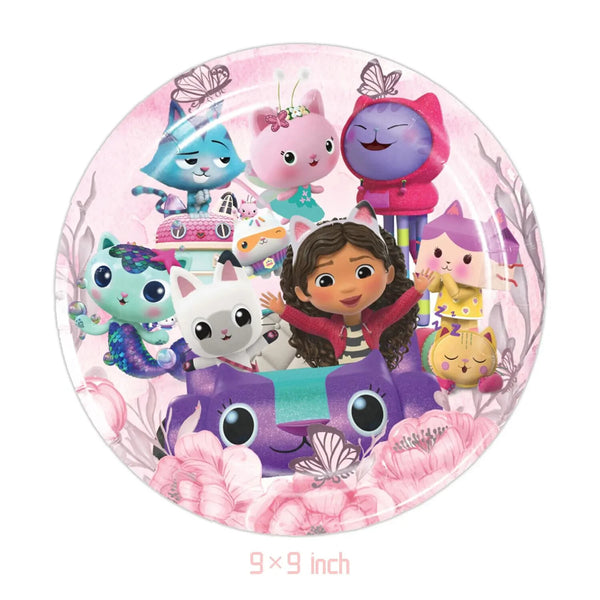 Gabby's Party Tableware Party Supplies Girls Birthday Banner Topper Balloon