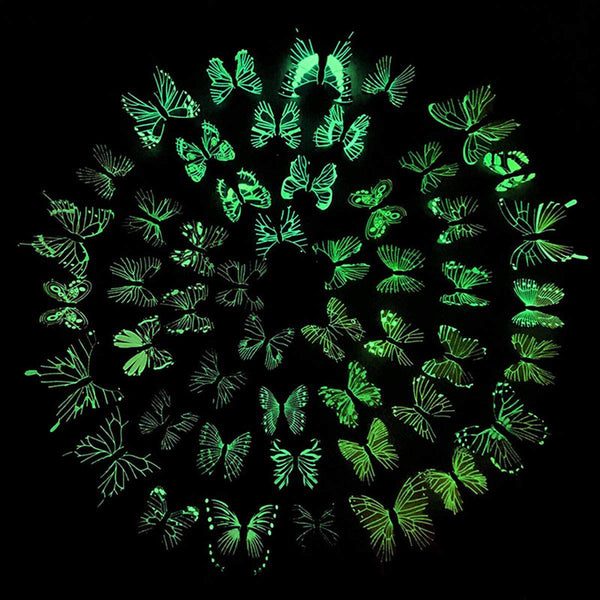 Luminous Butterfly Design Decal Art Wall Stickers Room Home Decoration Art New