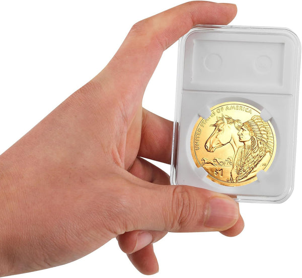 20PCS Coin Slab Holder Display Case – 21MM Coin Collection Storage