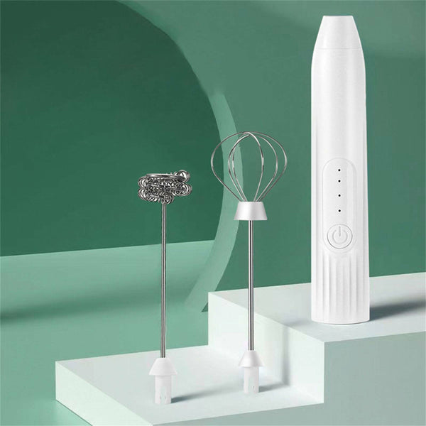 USB Charging Electric Egg Beater Milk Frother Handheld Drink Coffee Foamer NEW
