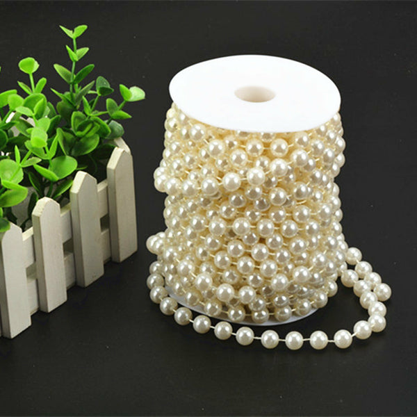 25M Cream Pearl Bead Garland String DIY Wedding Party Decoration