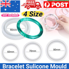 Silicone Mold Casting Mould DIY Bangle Jewelry Tool Kit Resin Bracelet Making