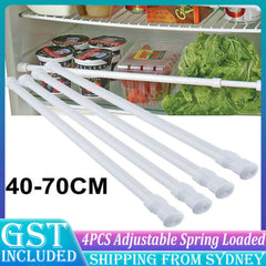Adjustable Caravan Fridge Curtain Tension Rod Telescopic Motorhome Pole Rail 4X