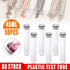 50PCS 45ML Plastic Lab Test Tubes Metal Cap Screw Lid Round Bottom Wedding Party