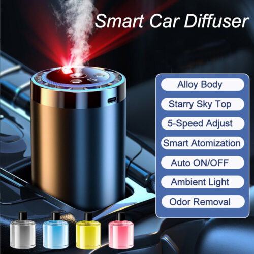 Smart Car Perfume Air Freshener Diffuser Aroma Scent Diffuser with Ambient Light
