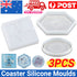 3x Coaster Resin Casting Mold Silicone Jewelry Agate Making DIY Mould Tool Craft