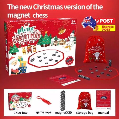 Christmas Magnetic Chess Game Battle Magnetic Chess Game Stones Set for Travel