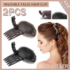 2PCS DIY Invisible Hair Volume Increase Fluffy Puff Sponge Pad Clip Comb Girls