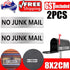 2 PCS NO Junk Mail Sign Self Adhesive Plaque Decal On Letterbox Mailbox AU