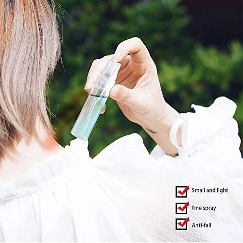 100PCS 3ml Plastic Perfume Bottle Atomizer Pump Spray Comestic Container Clear