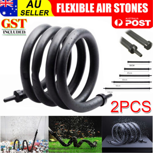 2PCS Flexible Air Stones for Aquarium Fish Tank and Septic Pump Bubbles Oxygen