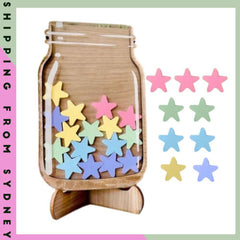 Reward Jars for Kids Star Classroom Wooden Reward Jars with 25 Stars famous