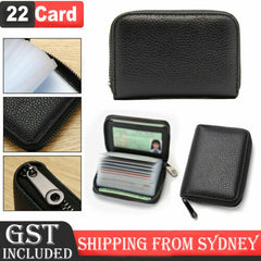 RFID Blocking Mini Leather 22 card Wallet Business Case Purse Credit Card Holder