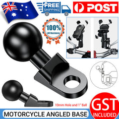 Mirror Mount Base 10mm Hole Ball Handlebar Mount for GPS Cell Phone