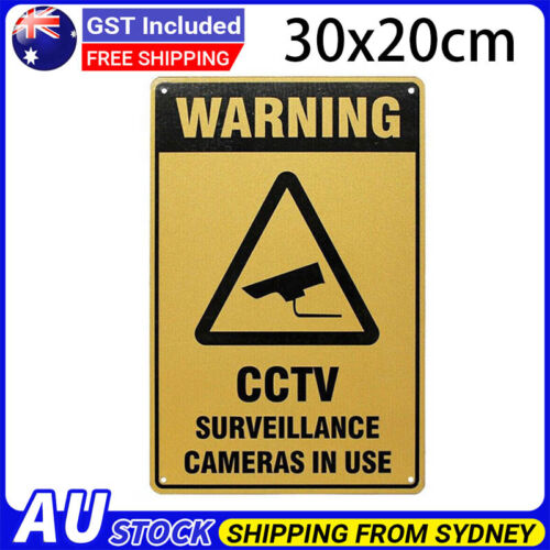 Warning CCTV Surveillance Camera In Use Sign 300x200 Metal Security Office Shop