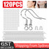 120pcs Earring Findings Clasps Hooks Fittings Ear Wire Jewelry Making Accessorie