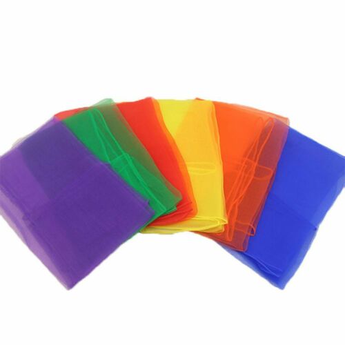 Colourful Gradient Juggling Silk Dance Magic Trick Dancing Props Scarves Chiffon