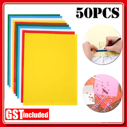 50pcs Carbon Paper Transfer Copy Graphite Tracing Wood Canvas Art Multicolor AU