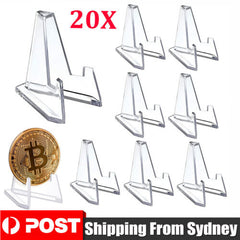 20PCS Acrylic Clear Stand For Trading Card PSA Pokemon Card Holders Medium Stand