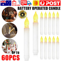 LED Candles Flameless Taper Flickering Battery Operated Candles 16.5x2cm