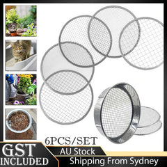 6PCS Soil Sieve Set Detachable Dirt Sifter Set With Shovel Meshes Riddle Sieve