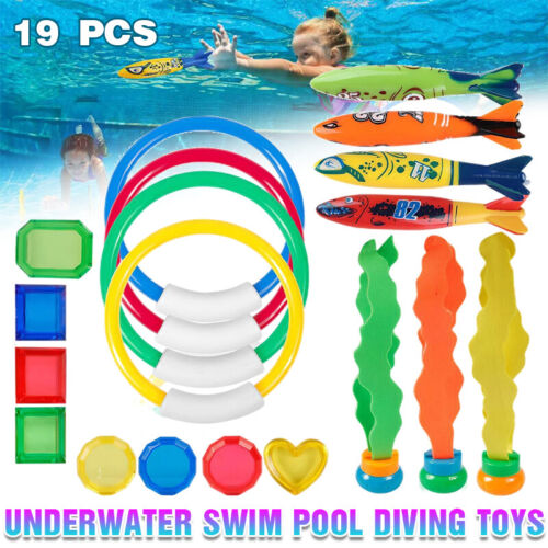 Underwater Swim Pool Diving Toys Summer Swimming Dive Toy Sets Water RIng Sticks