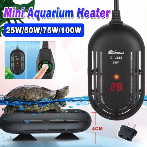 Submersible Aquarium Heater Fish Tank Heating Rod Turtle Tank Thermostat Heater