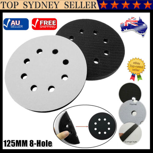 4PCS 5 Inch(125MM) 8-Hole Soft Sponge Interface Pad for Sanding Pads and Hook AU