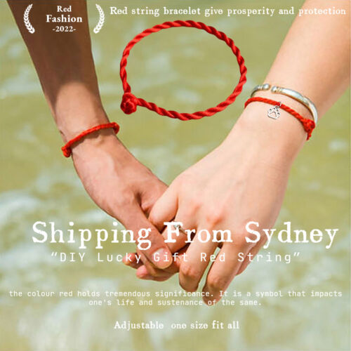 50PCS Handmade Red String Of Fate Protection Love Lucky Rope Friendship Bracelet