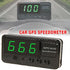 Universal HUD Head GPS Speedometer Digital Display Car Speed Warning Alarm Plug