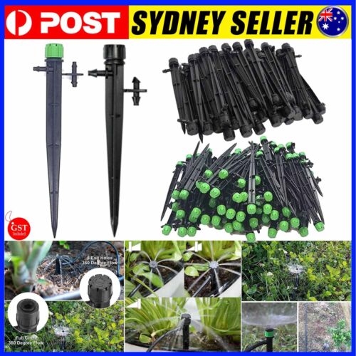 200pcs Adjustable Water Flow Irrigation Drippers on Stake Emitter Drip System