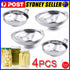 4Pcs Stainless Steel Funnel Hopper Filter Wide Mouth Canning Kitchen Detachable