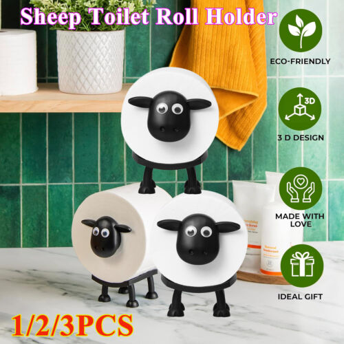 Sheep Toilet Roll Holder Stackable Home Bathroom Vanity Night Stand Rack