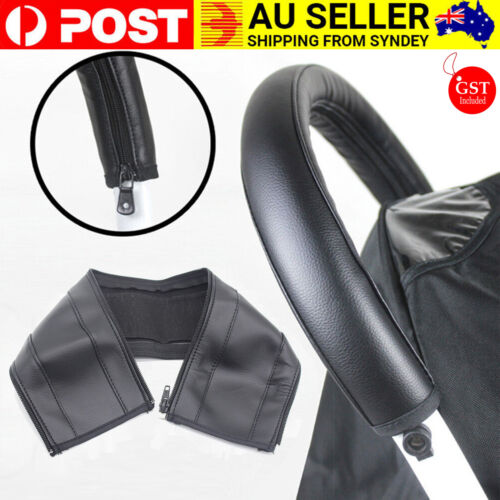 Baby Cover Stroller Pram PU Leather Handle Bar Accessories Protective Grip Case