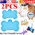 2pcs Dog Bone Keyring Silicone Mould ID Name Tag Keychain Resin Casting Mold AU