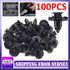 100pcs 8mm Hole Car Plastic Rivets Body Fastener Bumper Push Clips for Nissan